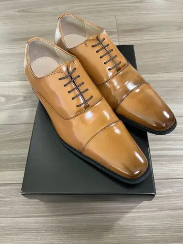 [ 새상품급 ] 브라운 가죽 가죽 신발 25.0cm