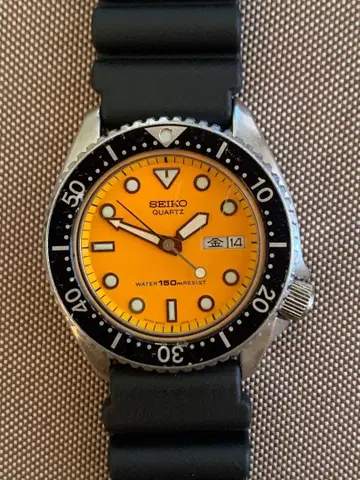 세이코 손목시계 다이버 150m 6458-600a 쿼츠 작동품