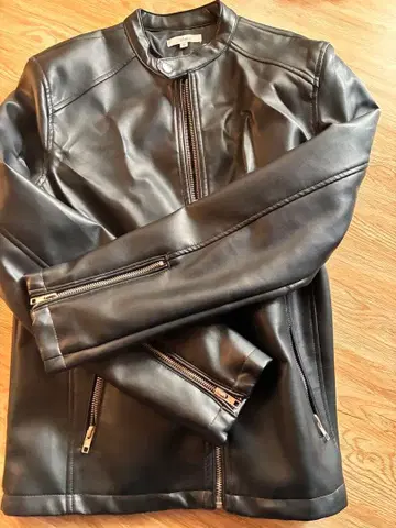 Nylaus 블랙 싱글 라이더 자켓