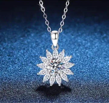 실버 눈꽃 목걸이