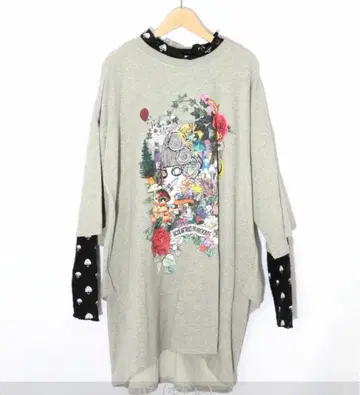 [스칼라] 쭈리 x 레이스 버섯 패턴 레이어드 스타일 튜닉