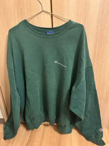90s champion sweat 구제 의류 짙은 녹색 온두라스 제조