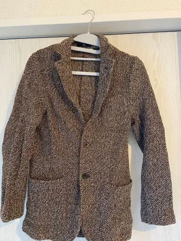 SHIPS 브라운 테일러드 니트 자켓