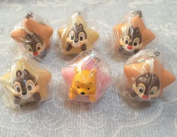 디즈니 별 마스코트 참 칩 데일 푸우 6개 세트