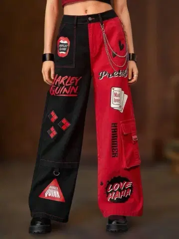 택 포함 새상품 ROMWE 할리 퀸 팬츠