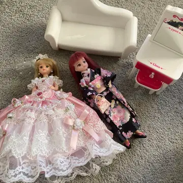 리카짱과 화이트 가구 세트