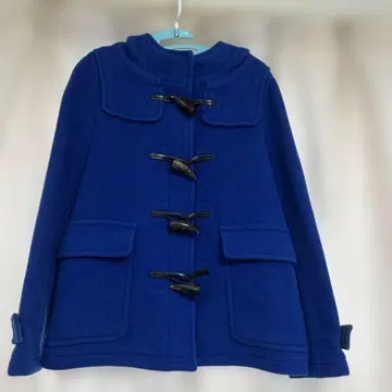 SHIPS 파란색 더플 코트 체크 안감