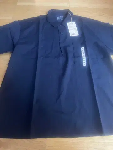 반팔 천 어깨 피케 셔츠 M 네이비 무인양품