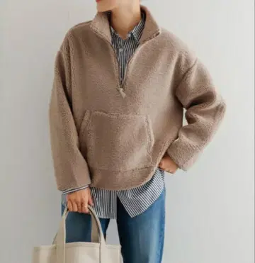 미사용 새상품 DOORS 보아 하프 ZIP 풀오버