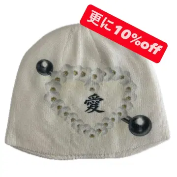 MOMENTEL 화이트 니트 모자 새상품급