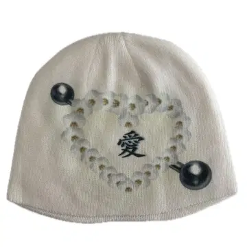 MOMENTEL 화이트 니트 모자 새상품급