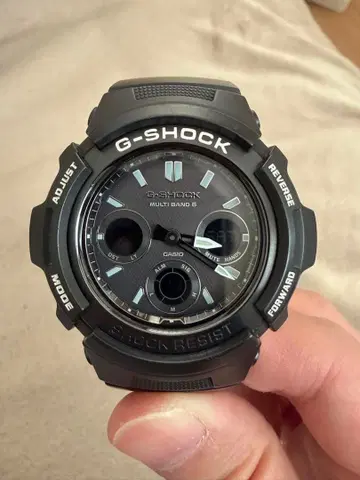 G-SHOCK 아날로그 전파 솔라 블랙