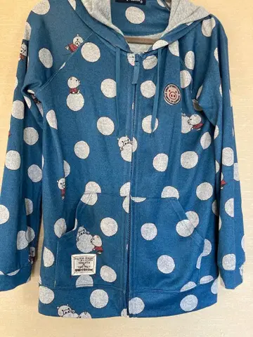 드럭 스토어즈 물방울 패턴 후드 부착 점퍼