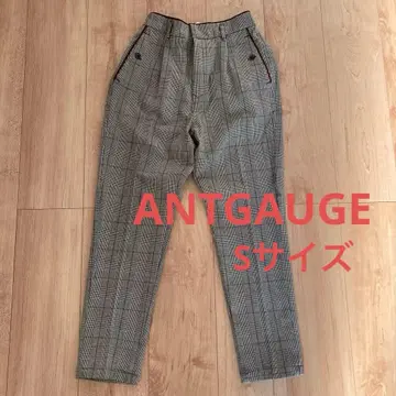 앤트게이지 체크 무늬 팬츠 슬랙스 그레이