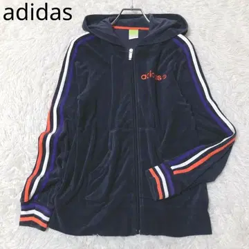 아디다스 벨로아 후드티 집업 로고 3선 후드 커프스 리브