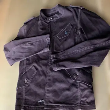 다크 브라운 스탠드 칼라 자켓