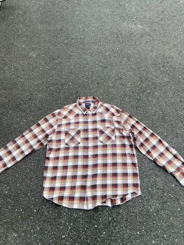 90s 플란넬 체크 셔츠