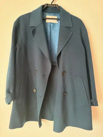 iCB 아이씨비 울 리버 피 코트 파인 그린