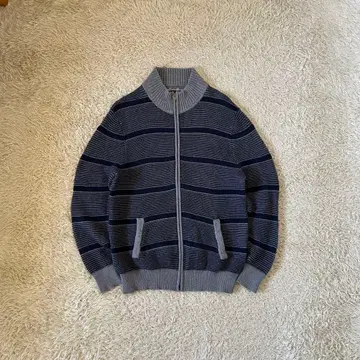 에디 바우어 드라이버 니트 코튼 니트 집업 보더