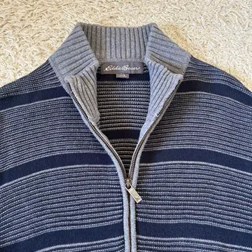 에디 바우어 드라이버 니트 코튼 니트 집업 보더