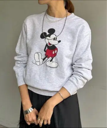 GOOD ROCK SPEED 미키마우스 맨투맨 그레이