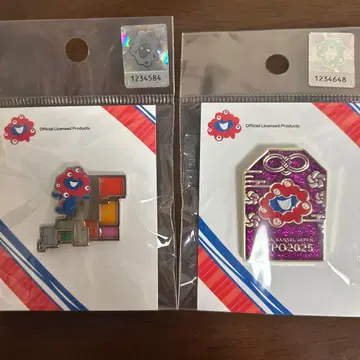 EXPO2025 오사카 만박 미야쿠미야쿠 핑 배지 2종