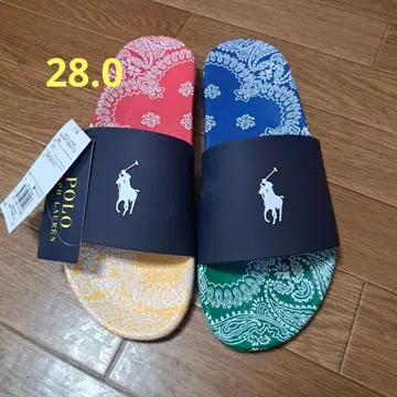 POLO 랄프 로렌 슬라이드 샌들 28.0cm 멀티 컬러