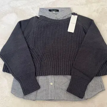 Coco Deal 그레이 니트 스웨터 셔츠 사이즈 2