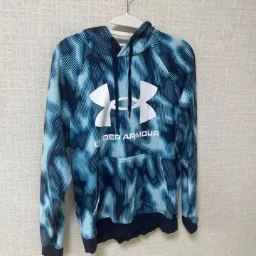 언더아머 타이 다이 패턴 후드 부착 후드티 M