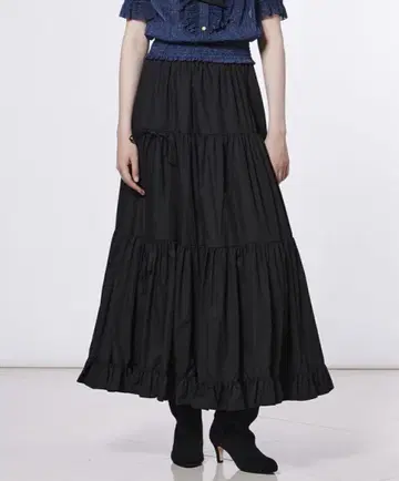 덥스타 플레어 스커트 네이비