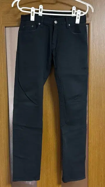 HYSTERIC GLAMOUR 블랙 슬림 팬츠