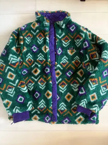 Ocean Pacific 기하학 패턴 플리스 자켓 S