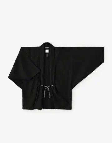 SOU SOU 린넨 스트레치 데님 겉옷 모지리 소매 단의 누레바색