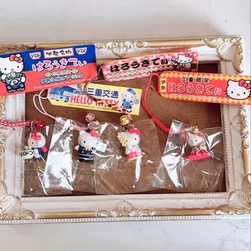 헬로키티 미에 한정판 이세 우동 미에 교통 이세상 버전 스트랩 세트