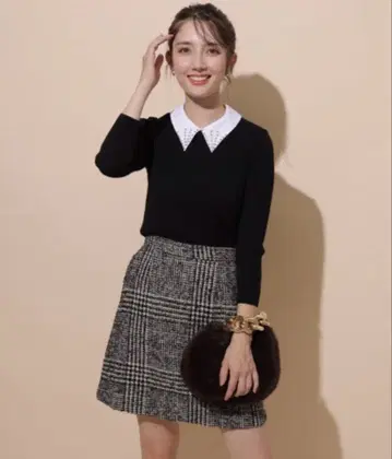 Apuweiserriche 트위드 미니 스커트