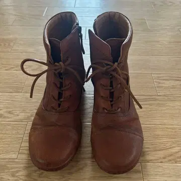 SAYA 라보키고시 천연 가죽 신발 부츠 사이드 지퍼