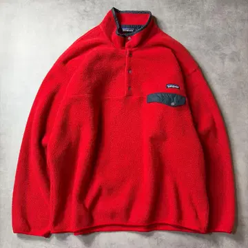 90s Patagonia 신틸라 스냅T 플리스 풀오버 레드