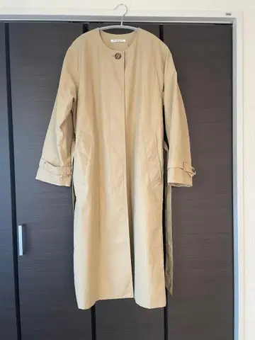 BEAUTY&YOUTH 베이지 노카라 트렌치코트