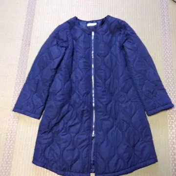 미사용. 네이비 퀼팅 자켓 긴팔