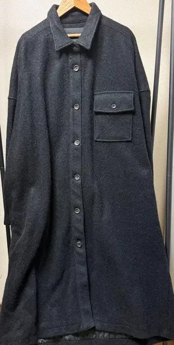 Sunny Clouds 코트가 된 셔츠 블랙 3L 사이즈