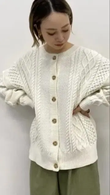 스튜디오 클립 3WAY 니트 가디건 화이트 계열