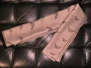 EMPORIO ARMANI 로고 머플러 울 스톨