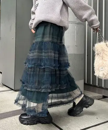 CIAOPANIC 튤 프릴 캉캉 스커트