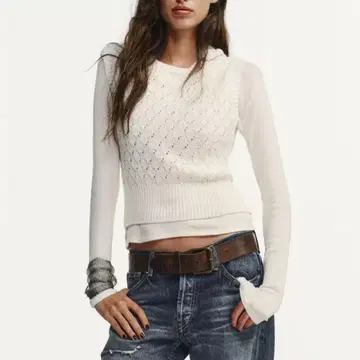 ZARA 콤비 베스트 스웨터