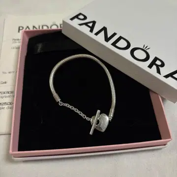 PANDORA Heart T-Bar Snake Chain Bracelet