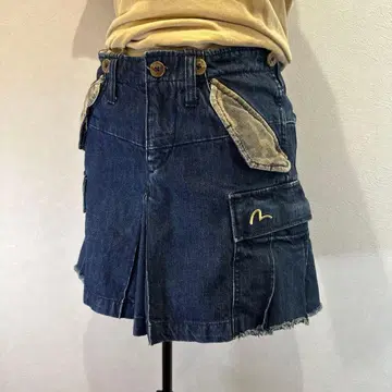 EVISU archive denimpleatsskirt Y2Kstreet