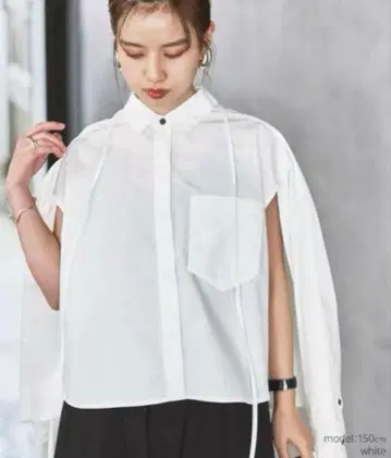 언리얼 크롭 셔츠 블라우스