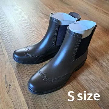 SURZO 브라운 사이드 고어 레인부츠 S 사이즈