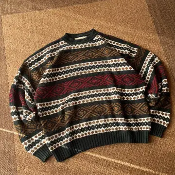 90s 시어스 디자인 니트 USA제 올 패턴 vintage