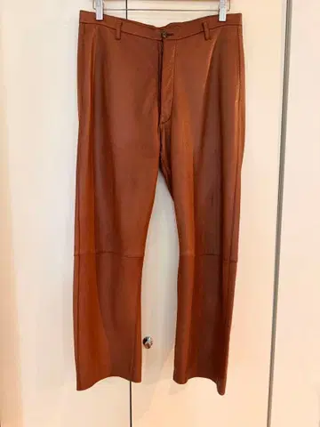 JILSANDER 가죽 팬츠 남성용 카멜